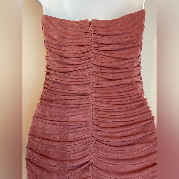 Fashion Nova Ruched Strapless Dress - Picture 5 of 6